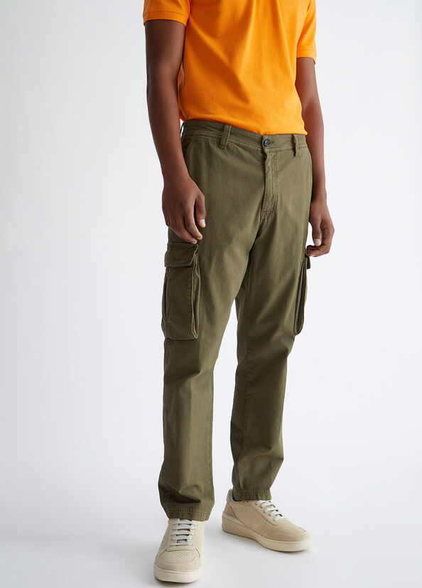 Green Men\'s Liu Jo Regular Fit Cargo Pants | VOD-468523