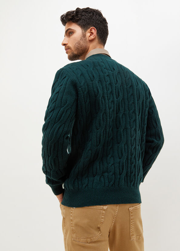 Green Men's Liu Jo Wool Sweaters | XRH-674519