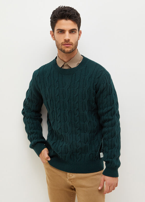 Green Men\'s Liu Jo Wool Sweaters | XRH-674519