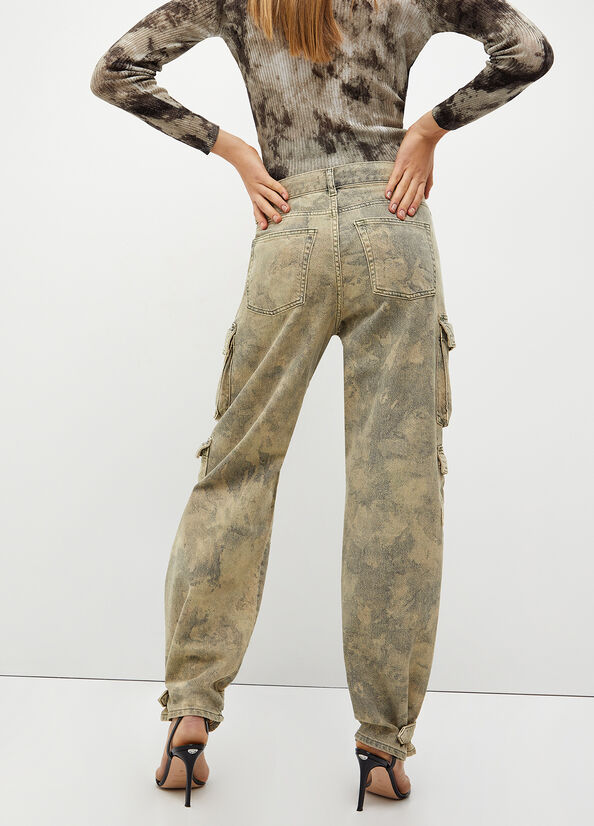 Green Women's Liu Jo Camouflage Cargo Pants | BKW-028694