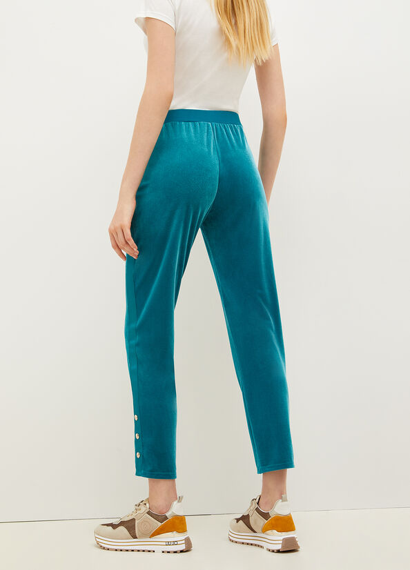 Green Women's Liu Jo Chenille Jogging Pants | FLV-924063