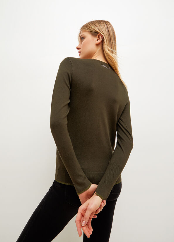 Green Women's Liu Jo Eco-Friendly Lurex® Sweaters | YVN-172469