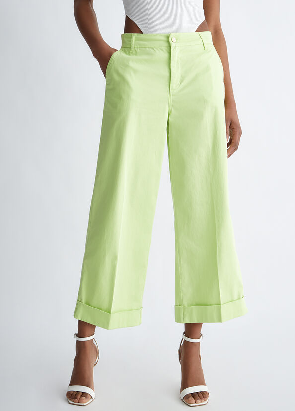 Green Women\'s Liu Jo Flared Cropped Pants | LVD-285417