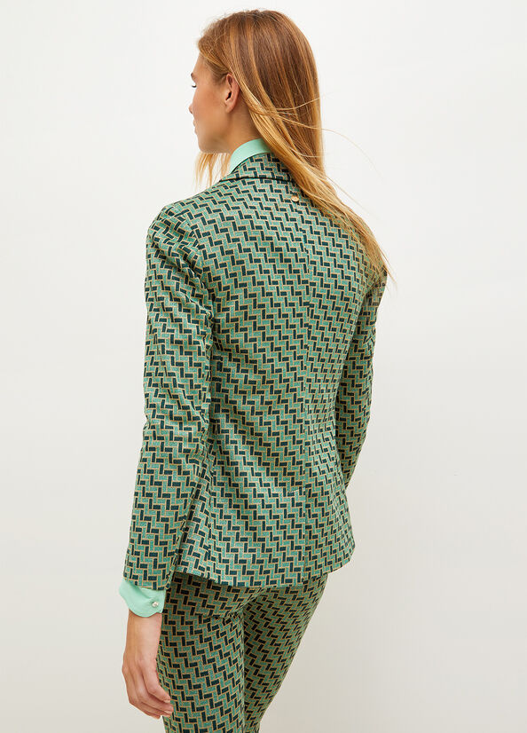 Green Women's Liu Jo Lurex Jacquard Jackets | LHP-182904