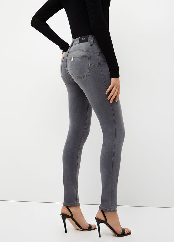 Grey Women's Liu Jo Bottom Up Skinny Jeans | VBR-065918