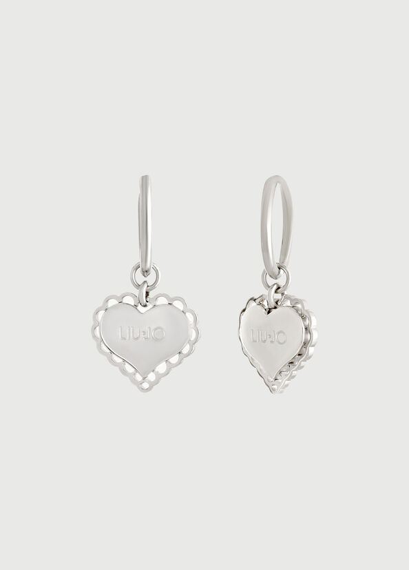 Grey Women's Liu Jo Earrings With Hearts Jewelry | OBK-897056