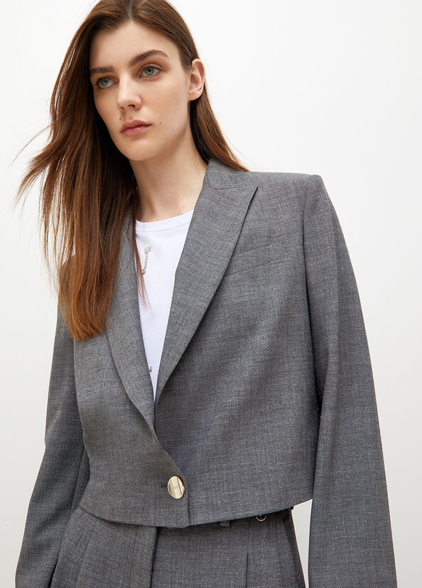 Grey Women's Liu Jo Eco-Friendly Blazer Jackets | FLX-251863