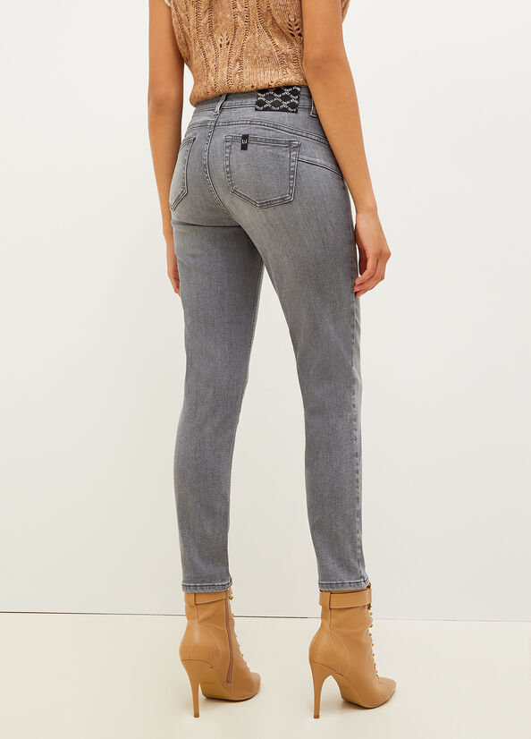 Grey Women's Liu Jo Eco-Friendly Skinny Jeans | FTC-051729