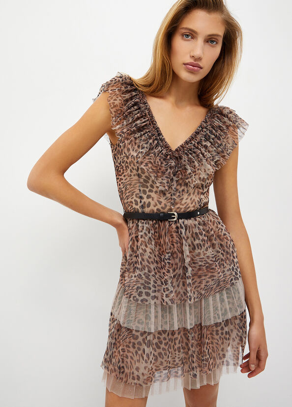 Leopard Women\'s Liu Jo Formal Animal-Print Dress | NMQ-269871