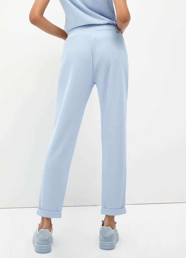 Light Blue Women's Liu Jo Eco-Friendly Jogging Pants | TBA-409265