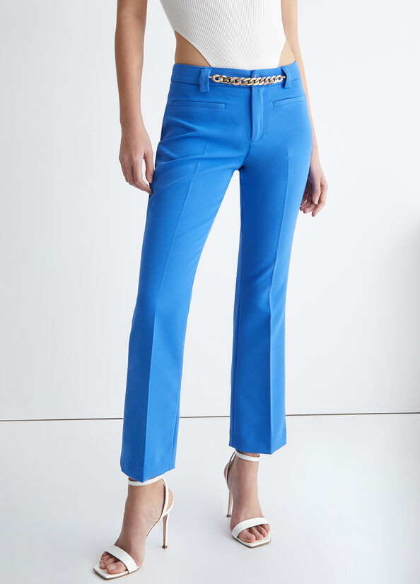 Light Blue Women\'s Liu Jo Stretch Pants | RXQ-745389