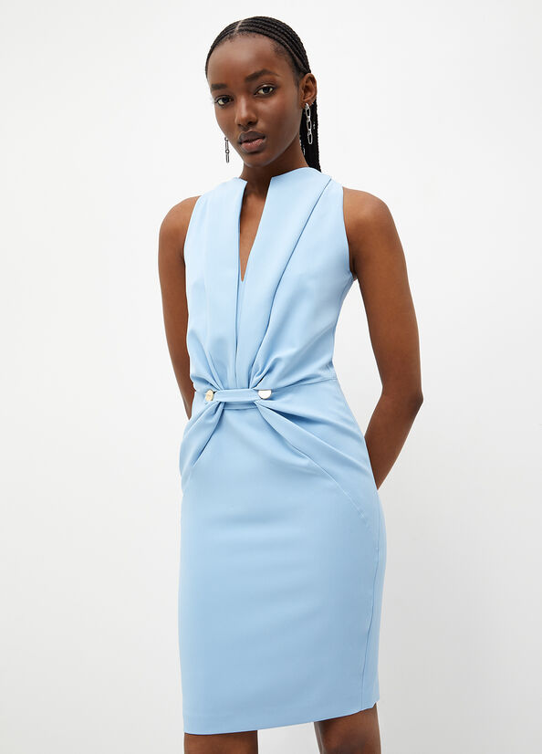 Light Blue Women\'s Liu Jo Stretch Sheath Dress | UXB-328651