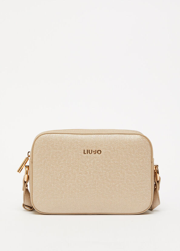 Light Gold Women's Liu Jo Crossbody With Logo Handbag | WJR-475912