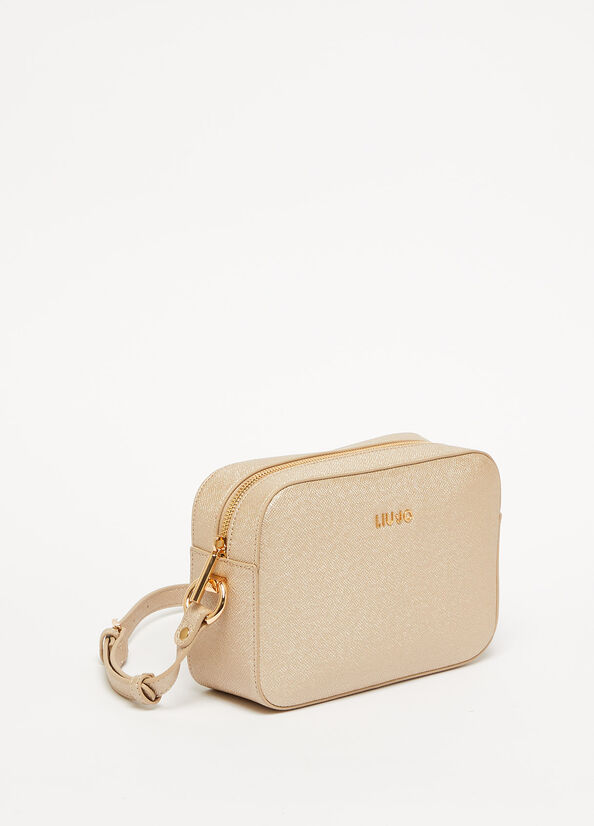 Light Gold Women's Liu Jo Crossbody With Logo Handbag | WJR-475912