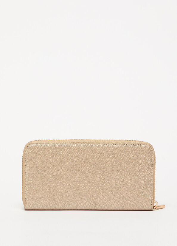 Light Gold Women's Liu Jo Large Zip-Around Wallets | QHE-856279