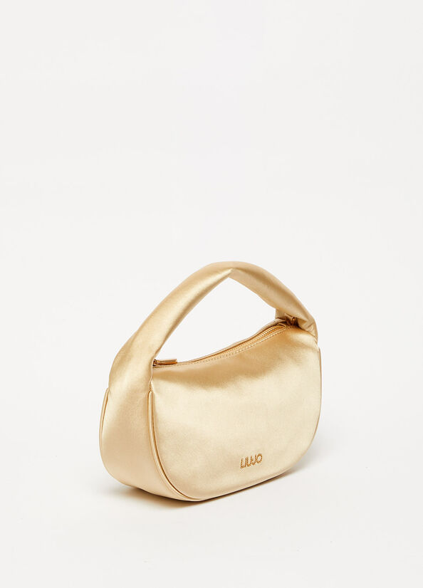 Light Gold Women's Liu Jo With Logo Handbag | FOZ-130289