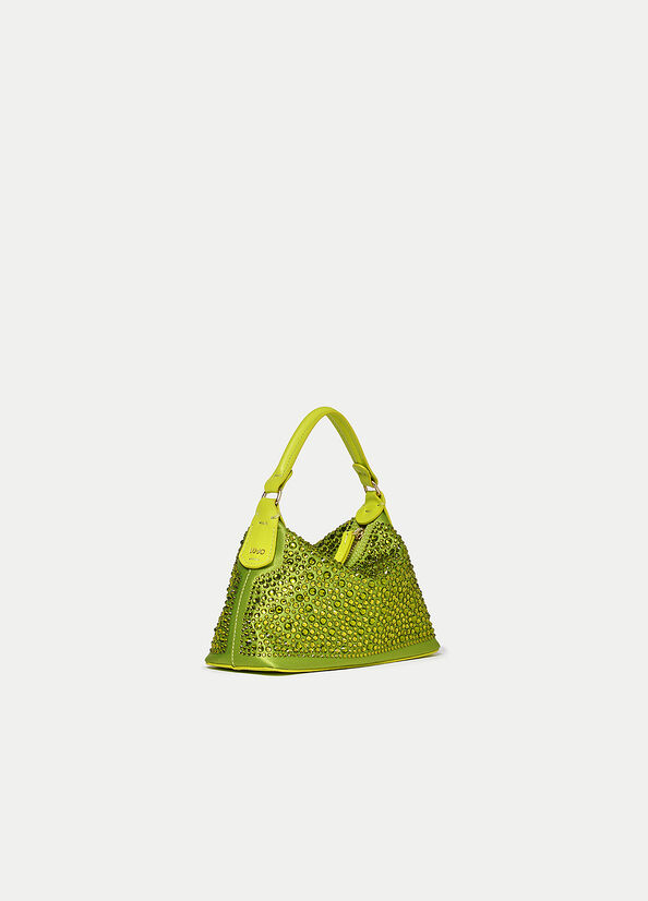 Light Green Women's Liu Jo Mini Hobo With Gemstones Crossbody Bags | VKN-872460