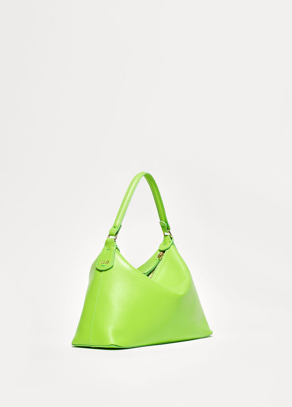 Light Green Women's Liu Jo Small Hobo In Leather Crossbody Bags | KZN-503879