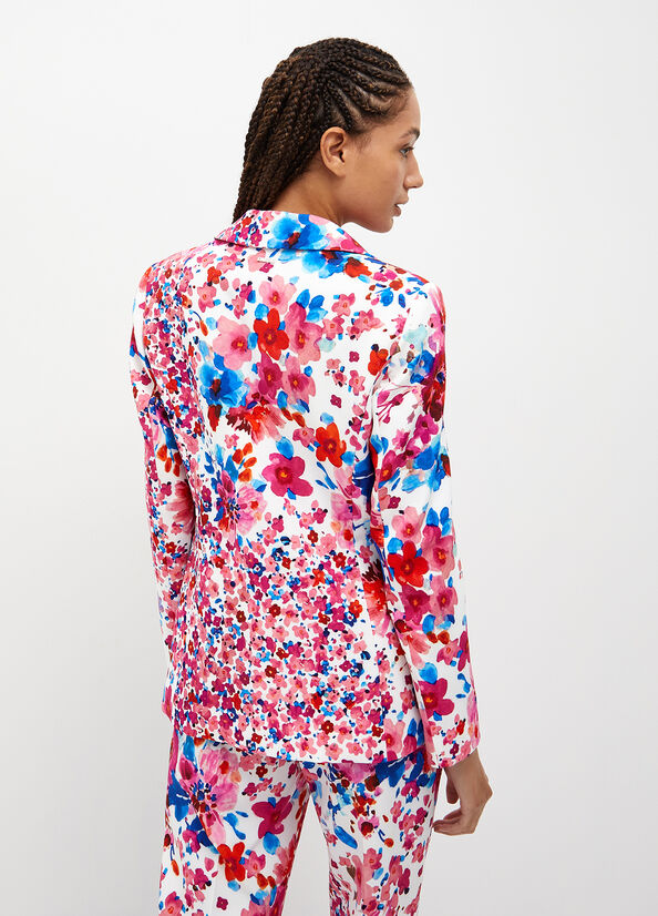 Multicolor Women's Liu Jo Floral Blazer Jackets | RPU-583697