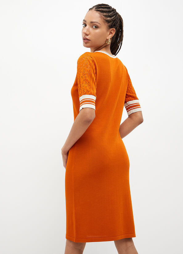 Orange Women's Liu Jo Eco-Friendly Knit Dress | HNI-480763