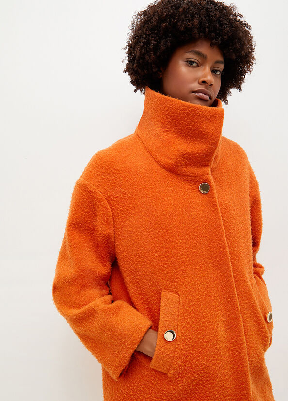 Orange Women's Liu Jo Wool Blend Coats | GQE-146230