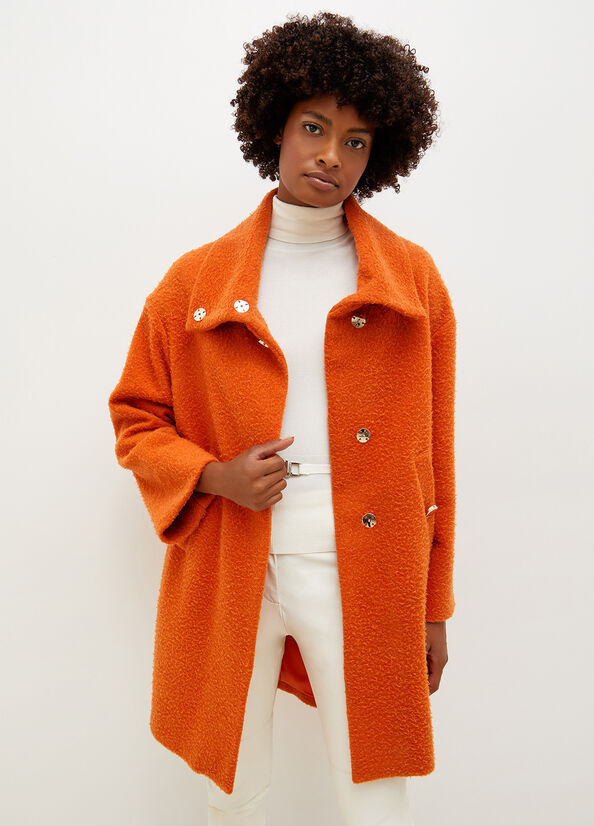 Orange Women\'s Liu Jo Wool Blend Coats | GQE-146230