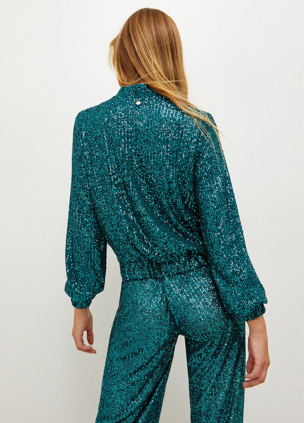 Peacock Women's Liu Jo With Sequins Jackets | ANY-745132