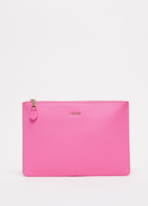 Pink Women's Liu Jo Eco-Friendly Clutch Bag | YSV-473951