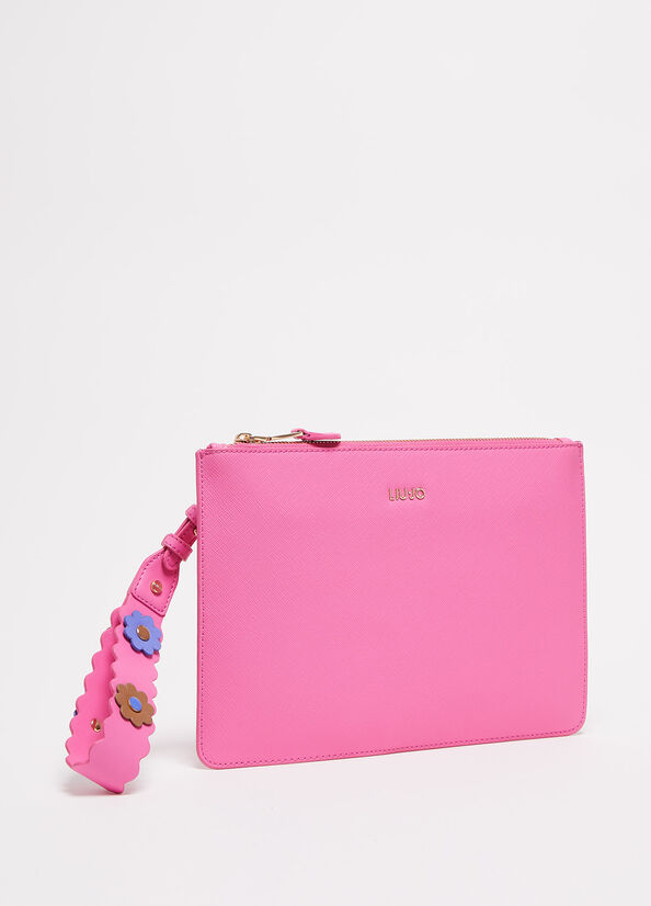 Pink Women's Liu Jo Eco-Friendly Clutch Bag | YSV-473951