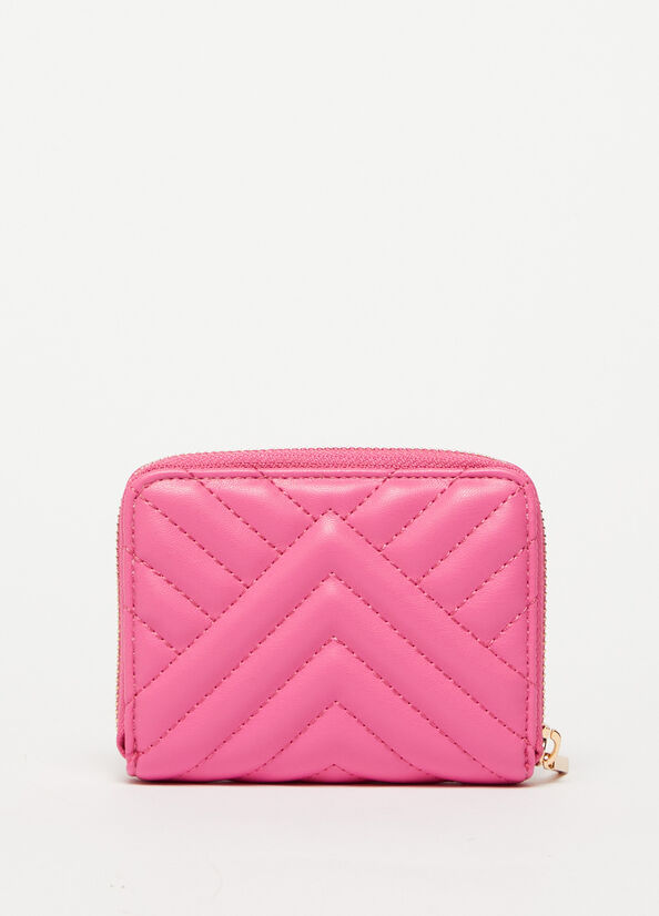 Pink Women's Liu Jo Large Eco-Friendly Quilted Wallets | SLY-980637