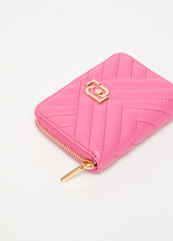 Pink Women's Liu Jo Large Eco-Friendly Quilted Wallets | SLY-980637