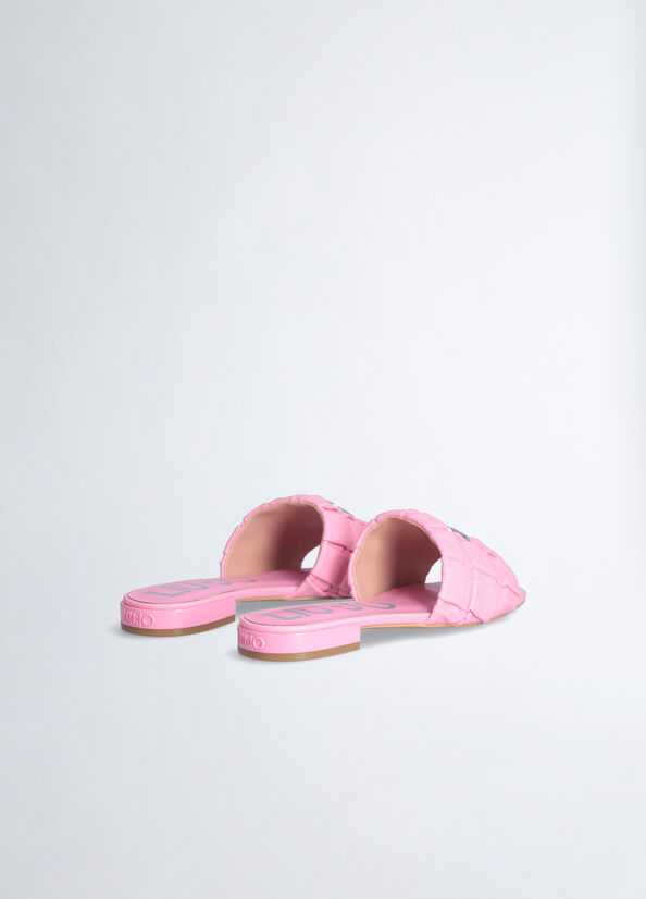 Pink Women's Liu Jo With Logo Flat Shoes | RNZ-132054