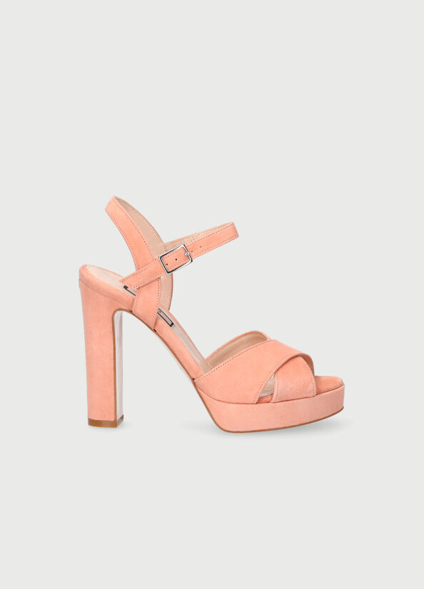 Pink Women\'s Liu Jo With Wide Heel Sandals | FMY-624813