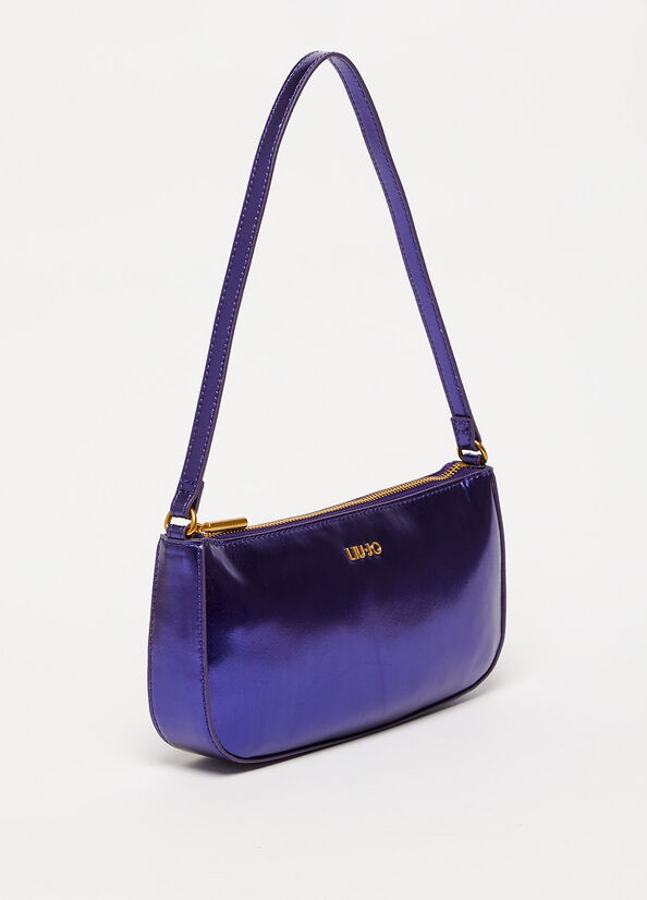 Purple Women's Liu Jo Laminate With Logo Clutch Bag | DXZ-139286