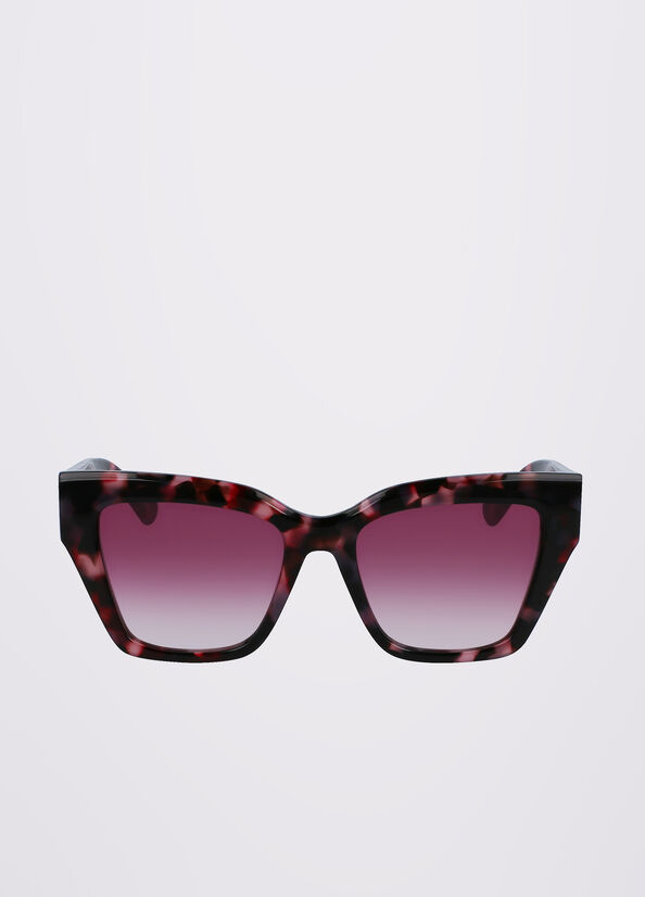 Purple Women\'s Liu Jo Rectangular Sunglasses | WVD-973056