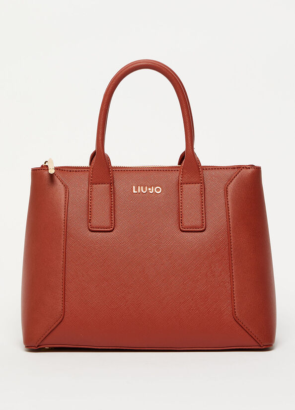 Red Women's Liu Jo Eco-Friendly With Charm Shopper Bag | BGS-276904