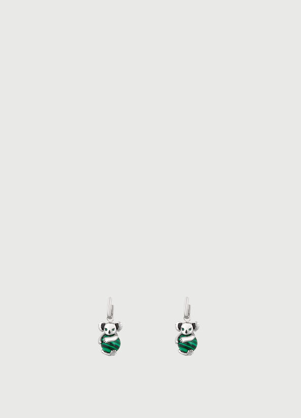 Silver / Green Women\'s Liu Jo Single Koala Earring Jewelry | ITX-710546