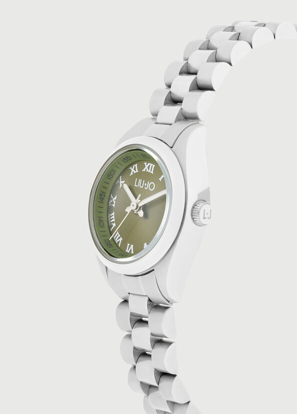 Silver / Green Women's Liu Jo Steel Watches | QXR-048651