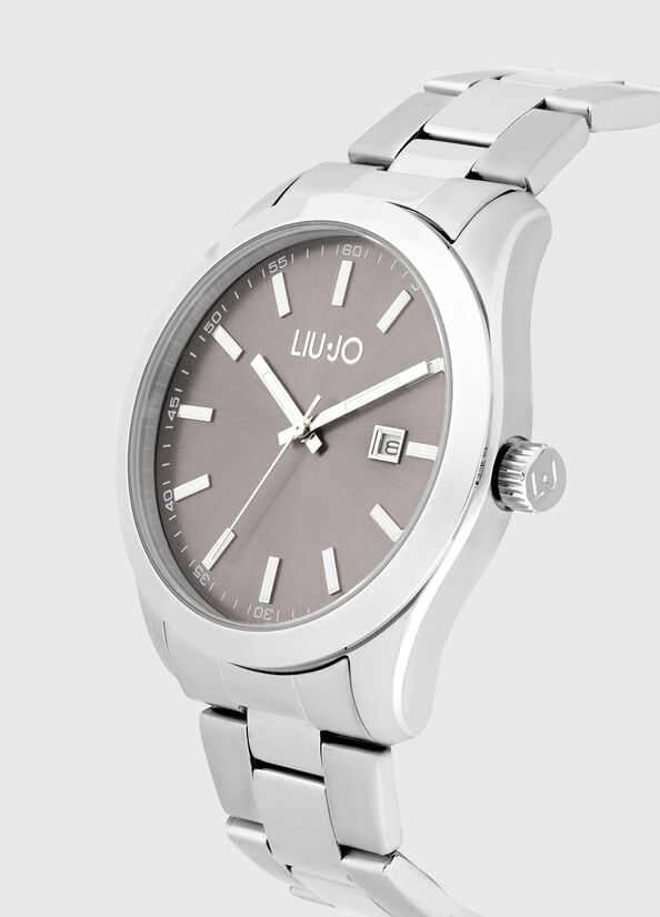 Silver / Grey Men's Liu Jo Steel Watches | YKG-381507