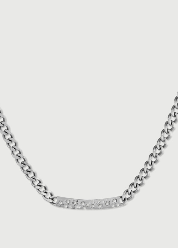 Silver Women's Liu Jo Necklace With Diamantés Jewelry | NVE-316940