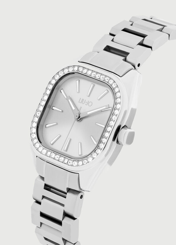 Silver Women's Liu Jo Steel With Diamantés Watches | OBW-740586