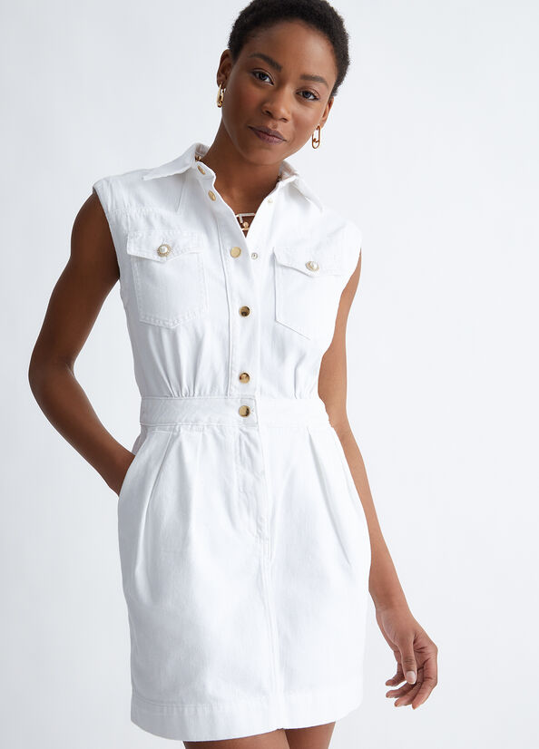 White Blue Women\'s Liu Jo Denim Dress | TRL-413950