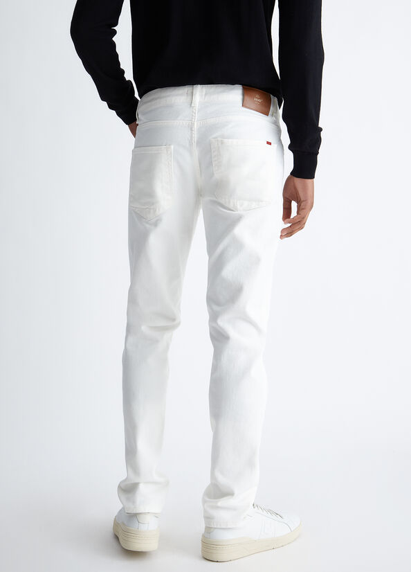 White Men's Liu Jo Slim Fit White Skinny Jeans | WQY-395824