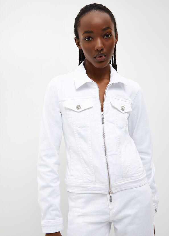 White Women\'s Liu Jo Denim Jackets | CLP-517894