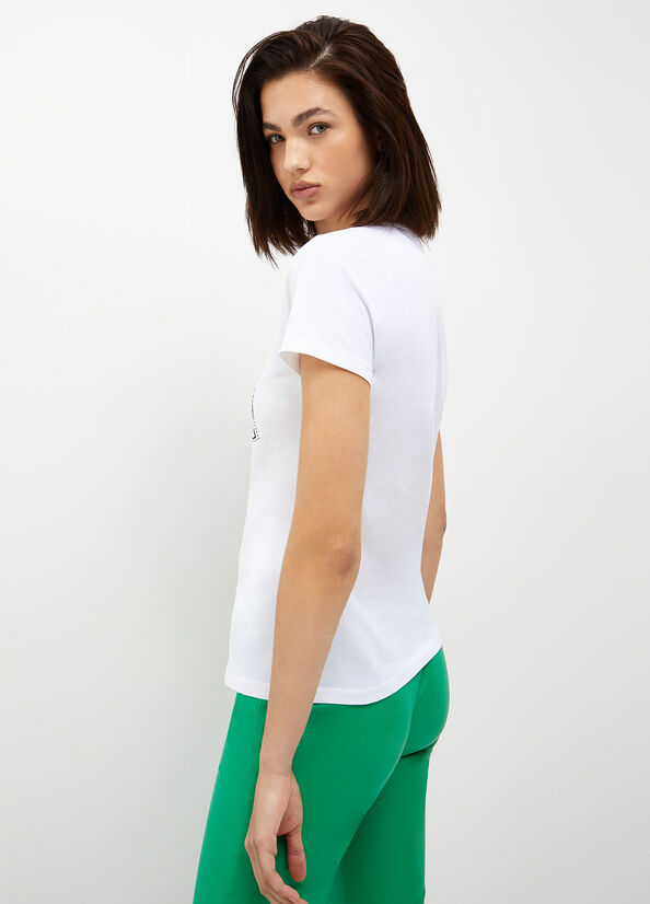 White Women's Liu Jo Eco-Friendly With Logo Tops | QRS-160583