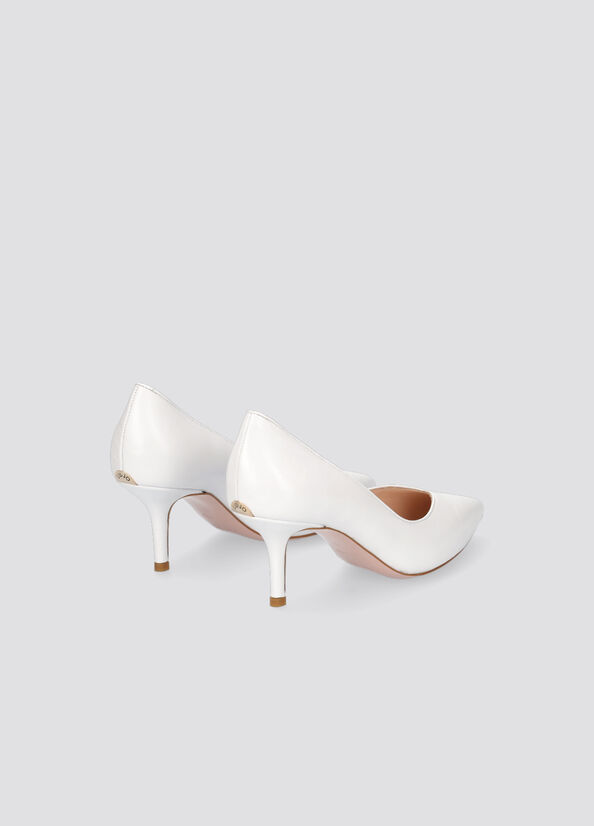 White Women's Liu Jo Leather High Heels | DSM-734021