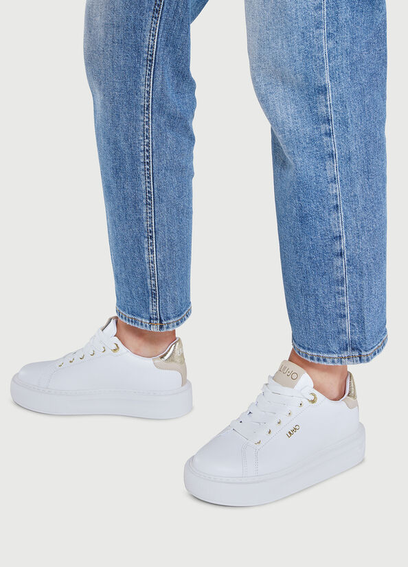 White Women\'s Liu Jo Platform Sneakers | MPS-783926