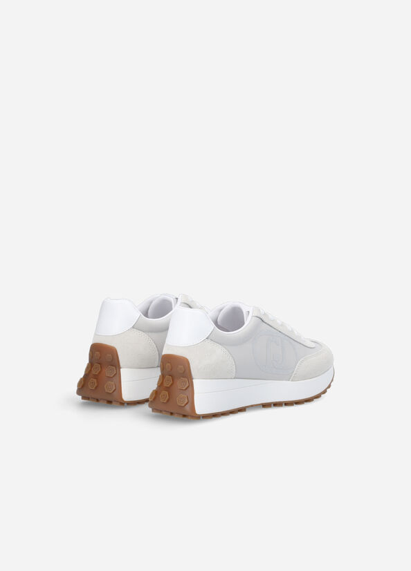 White Women's Liu Jo Suede And Nylon Sneakers | BFS-701592