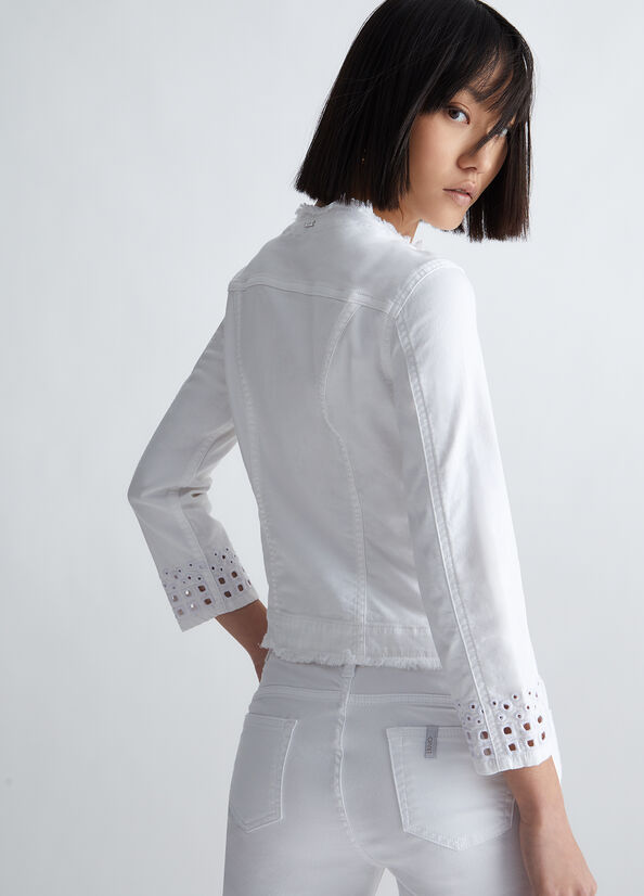 White Women's Liu Jo With Embroidery Jackets | VMB-269743