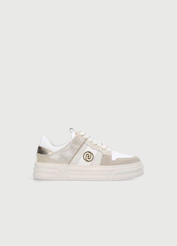 White Women's Liu Jo With Logo Sneakers | BGE-658792